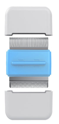 Pet Life ® 'Zipocket' 2-in-1 Underake and Stainless Steel Travel Grooming Pet Comb - BIG FRENCHIES