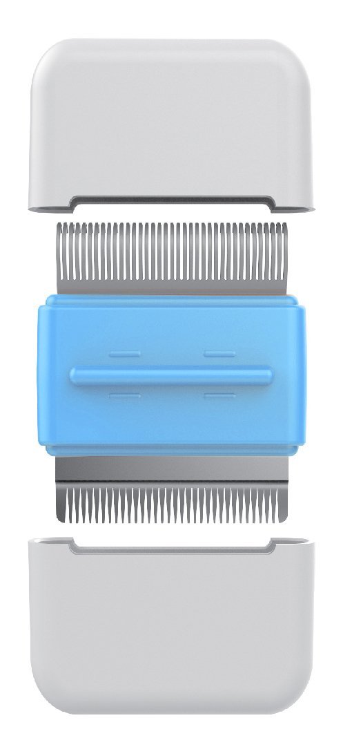 Pet Life ® 'Zipocket' 2-in-1 Underake and Stainless Steel Travel Grooming Pet Comb - BIG FRENCHIES