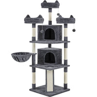 Renwick 69in Large Cat Tree Tower with Condos &amp; Scratching Board - Dark Gray - BIG FRENCHIES