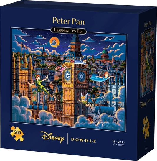 Peter Pan Learning to Fly 500 Piece Jigsaw Puzzle by Dowdle and Disney - BIG FRENCHIES