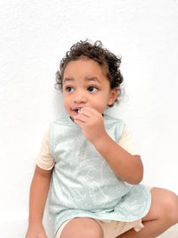 Dino Friends - Sage Bapron SALE **PRESCHOOL SIZE ONLY** - BIG FRENCHIES