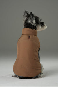 Reversible Dog Vest Jacket -  Red Brown