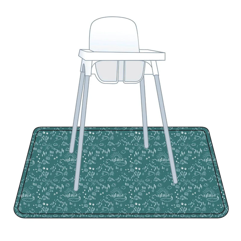 Pine Forest Splash Mat - A Waterproof Catch-All for Highchair Spills and More! - BIG FRENCHIES