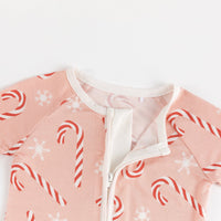 Pink Candy Cane (Convertible Zip Footies) - BIG FRENCHIES