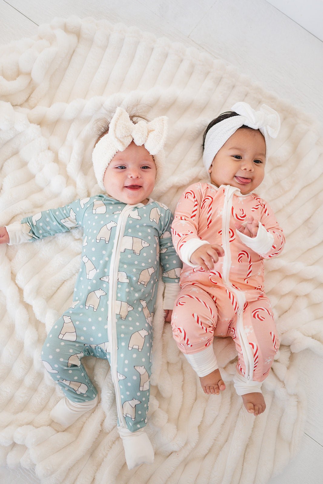 Pink Candy Cane (Convertible Zip Footies) - BIG FRENCHIES