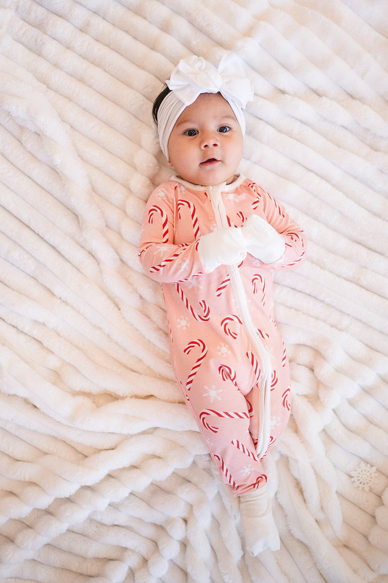 Pink Candy Cane (Convertible Zip Footies) - BIG FRENCHIES