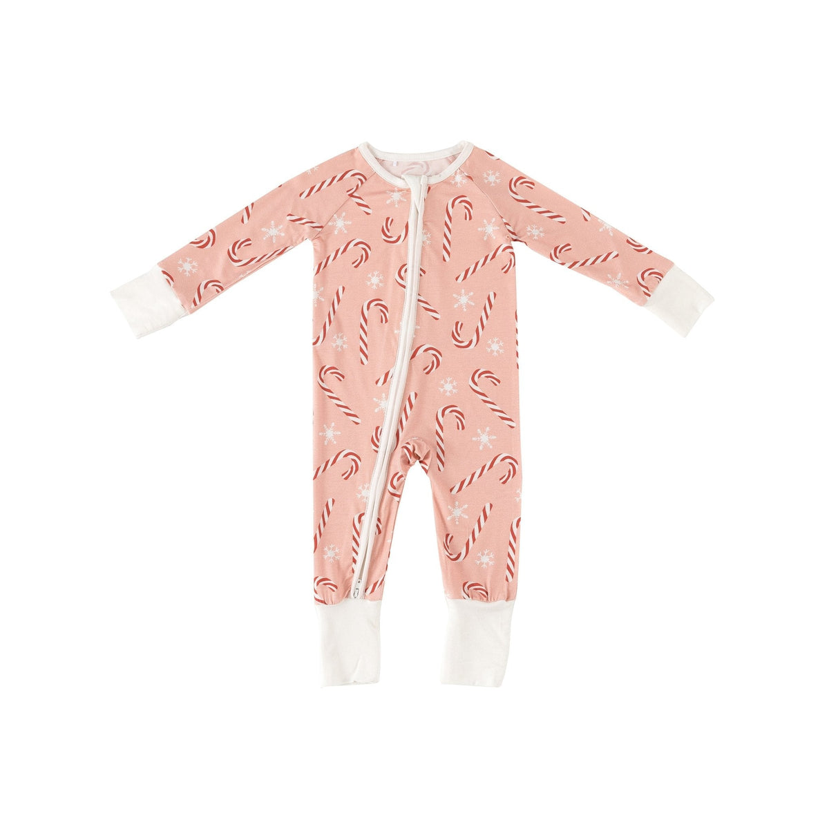 Pink Candy Cane (Convertible Zip Footies) - BIG FRENCHIES