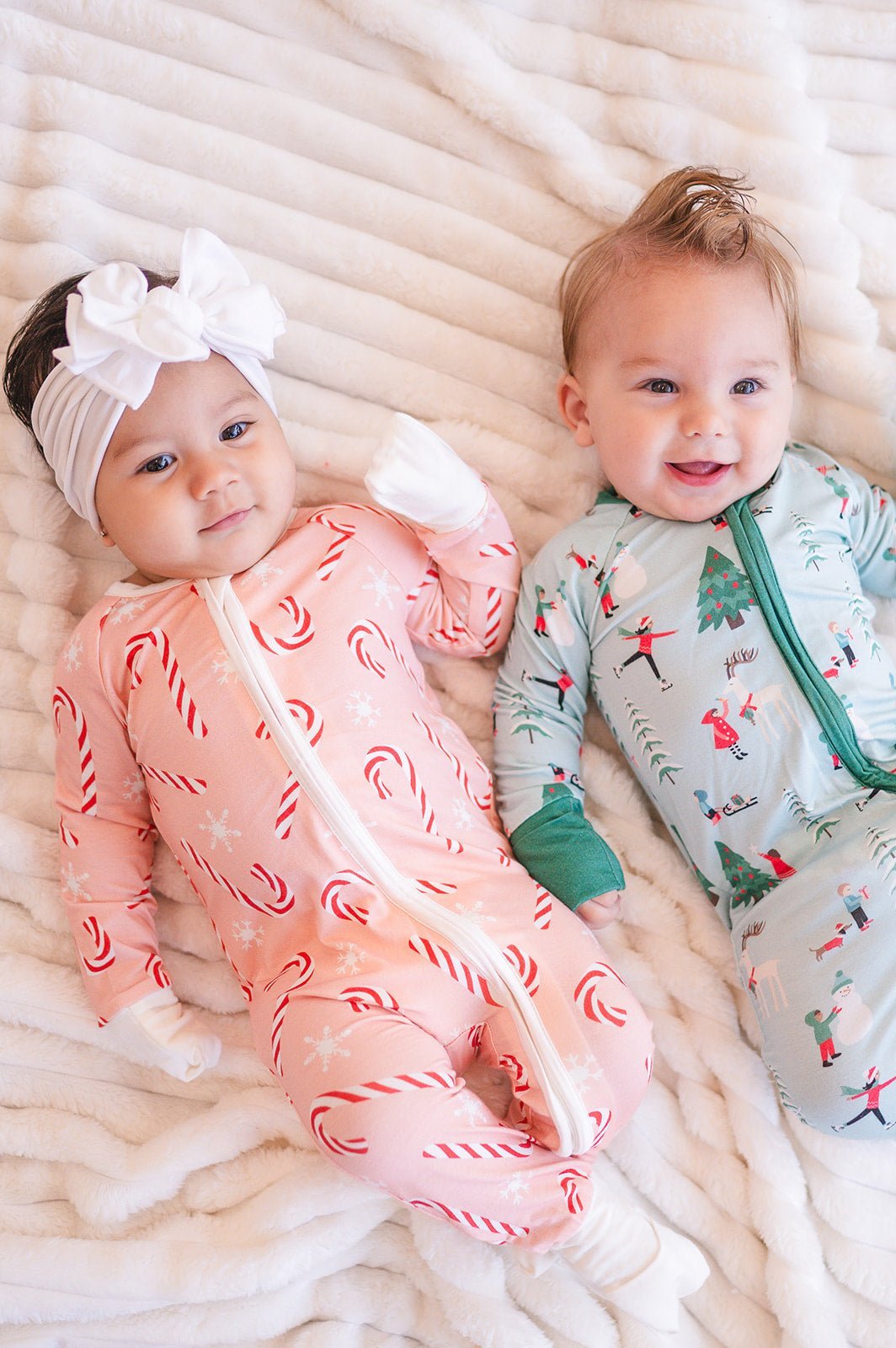 Pink Candy Cane (Convertible Zip Footies) - BIG FRENCHIES