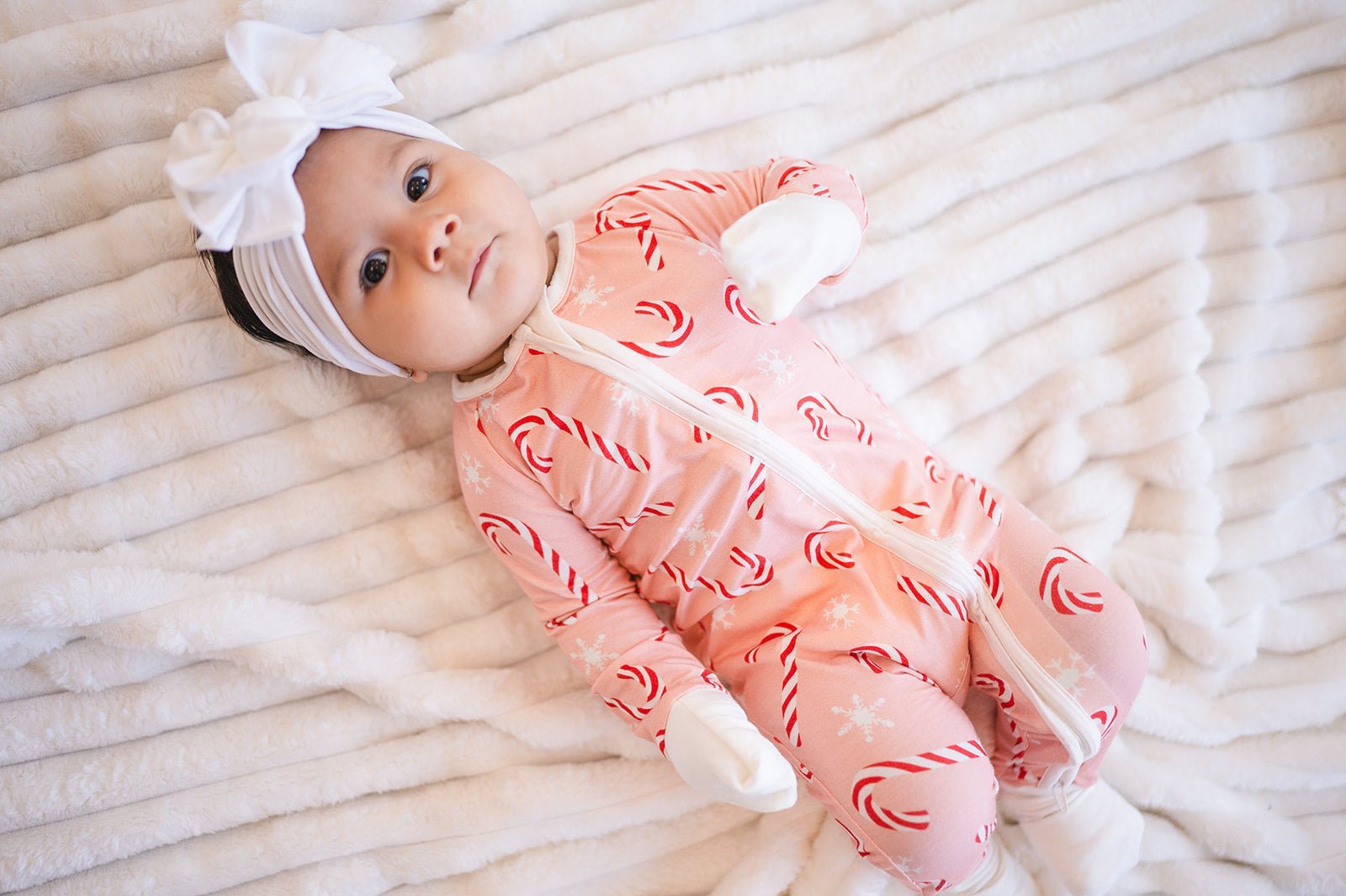 Pink Candy Cane (Convertible Zip Footies) - BIG FRENCHIES