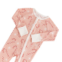 Pink Candy Cane (Convertible Zip Footies) - BIG FRENCHIES