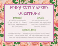 Pink Carnation Flower Puzzle - BIG FRENCHIES