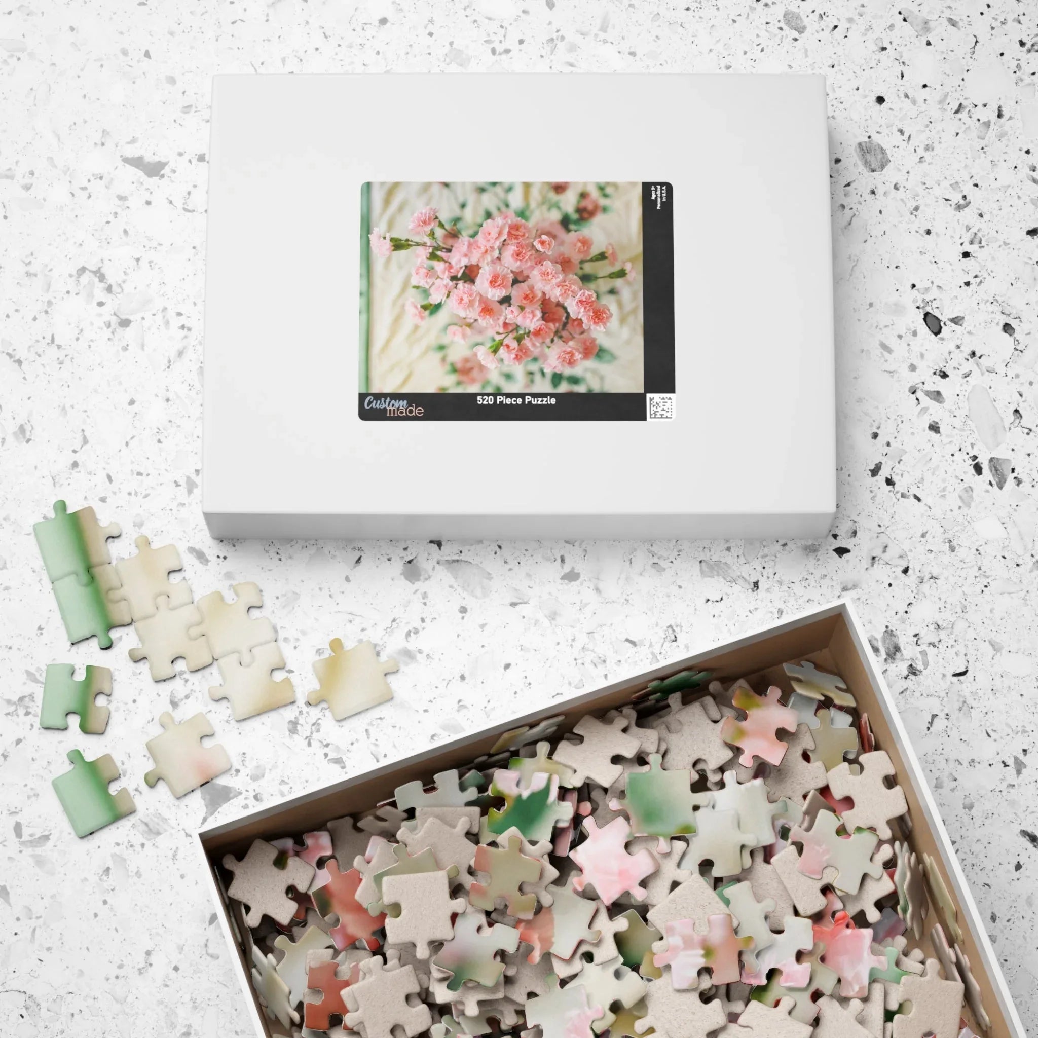 Pink Carnation Flower Puzzle - BIG FRENCHIES