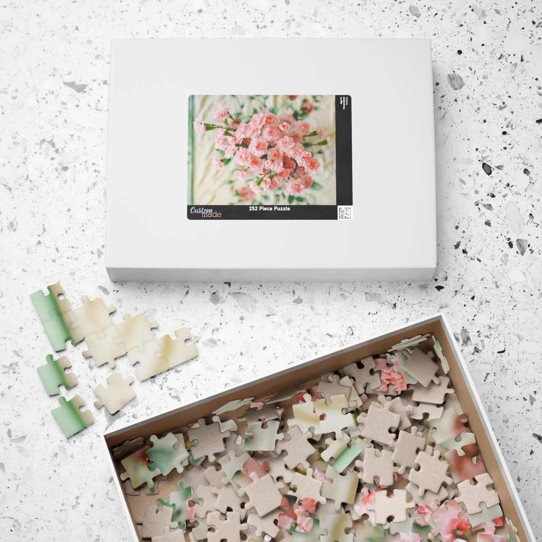 Pink Carnation Flower Puzzle - BIG FRENCHIES