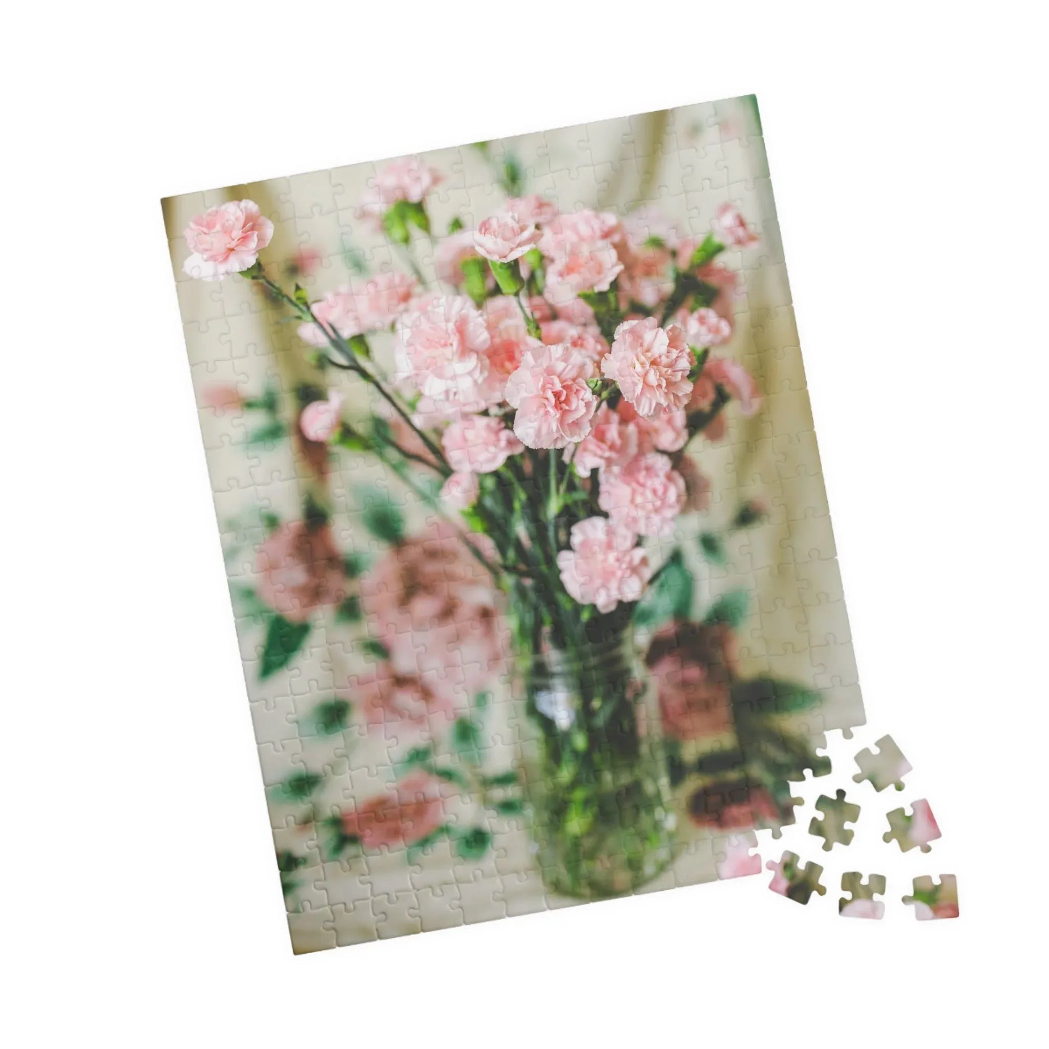 Pink Carnation Flower Puzzle - BIG FRENCHIES