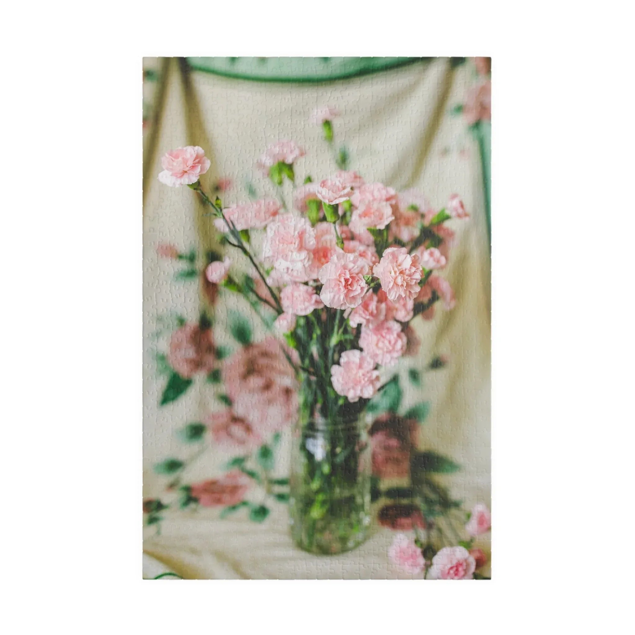 Pink Carnation Flower Puzzle - BIG FRENCHIES