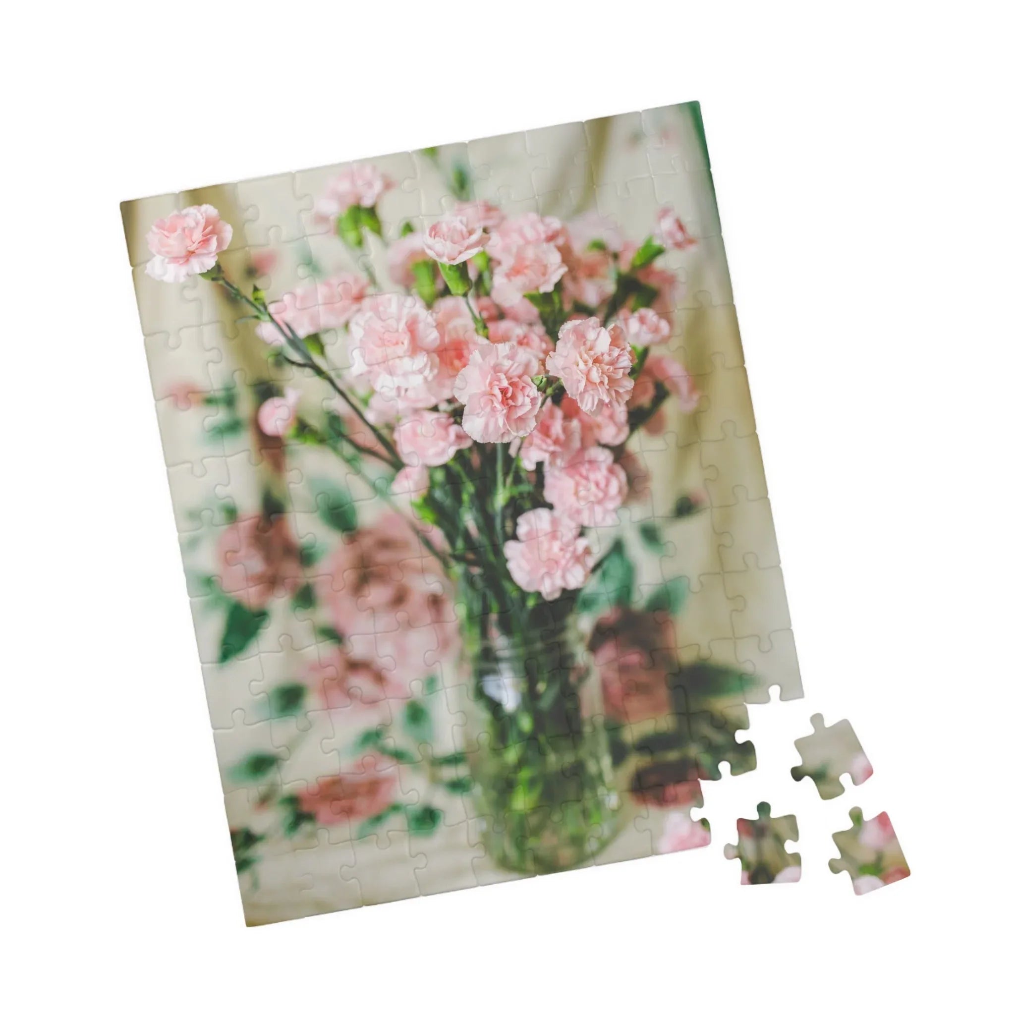 Pink Carnation Flower Puzzle - BIG FRENCHIES