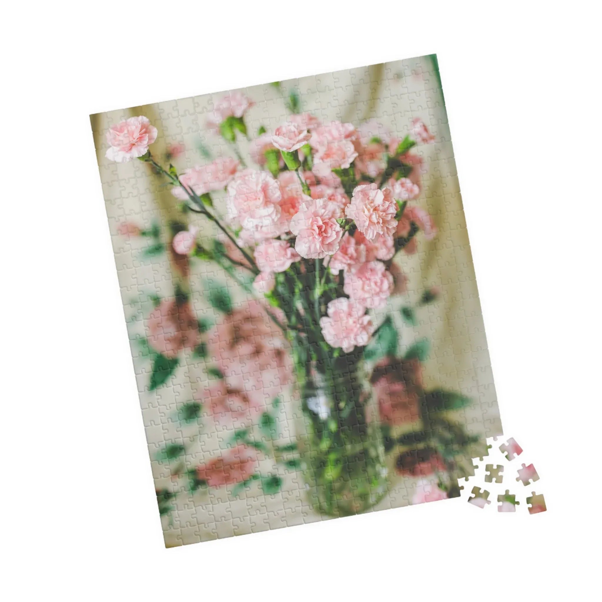 Pink Carnation Flower Puzzle - BIG FRENCHIES