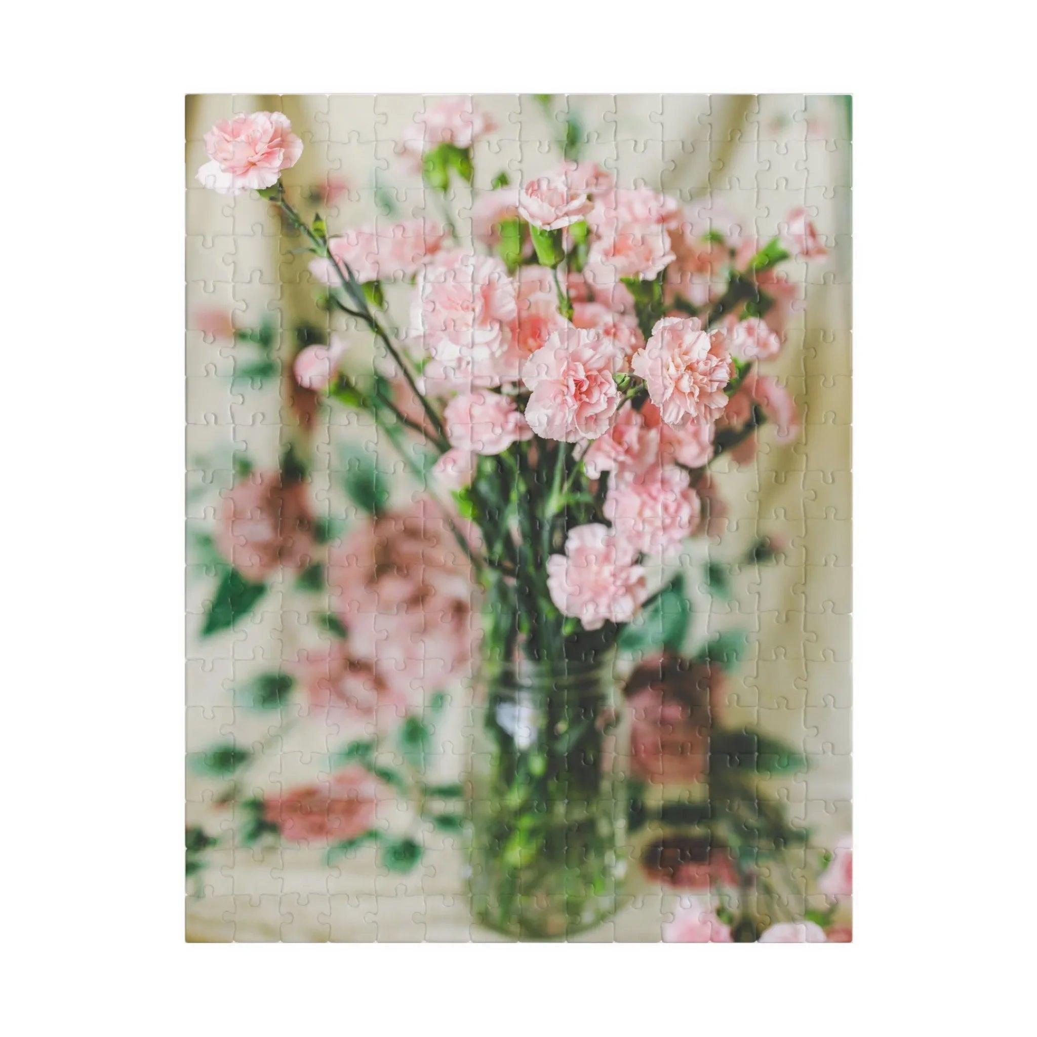 Pink Carnation Flower Puzzle - BIG FRENCHIES