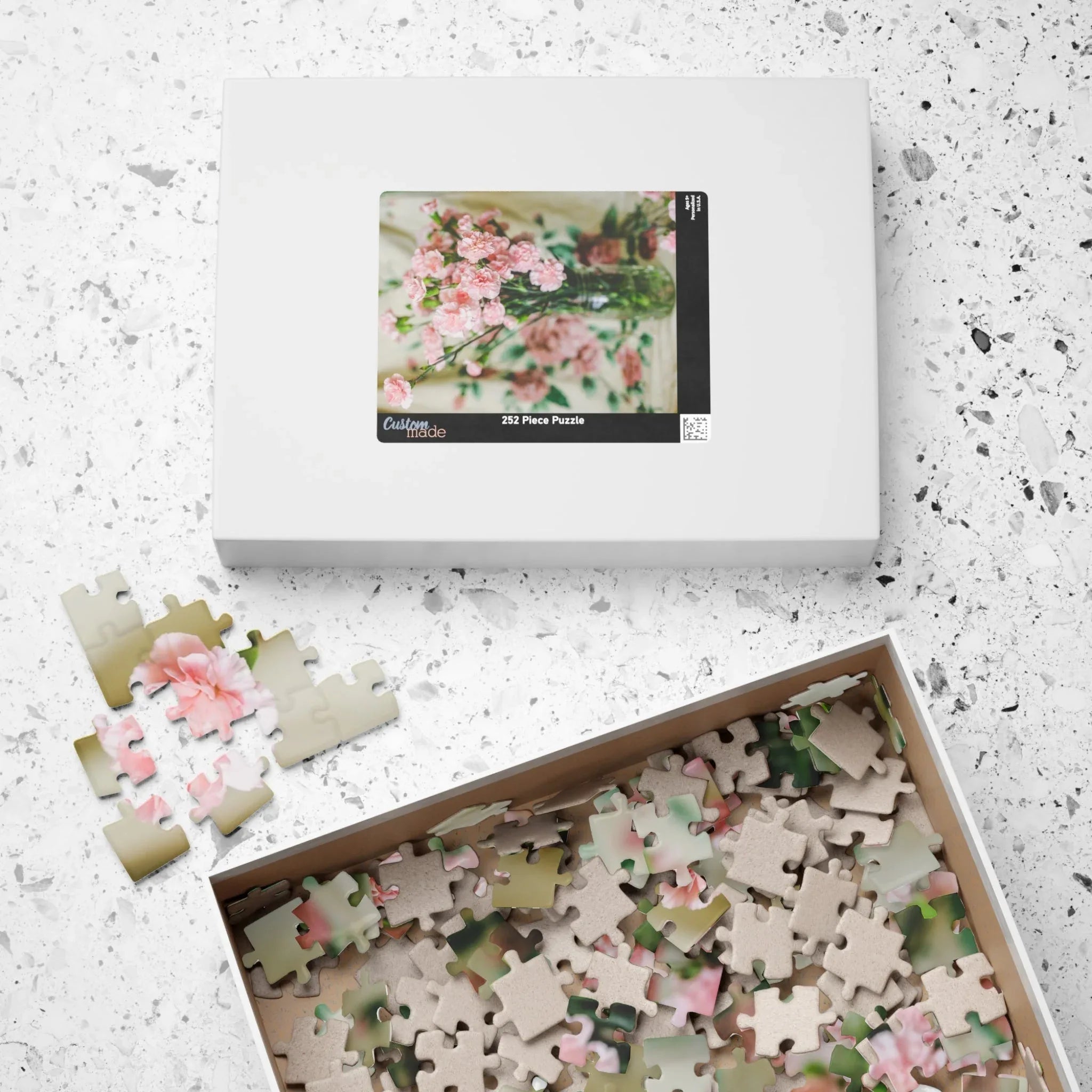 Pink Carnation Flower Puzzle - BIG FRENCHIES