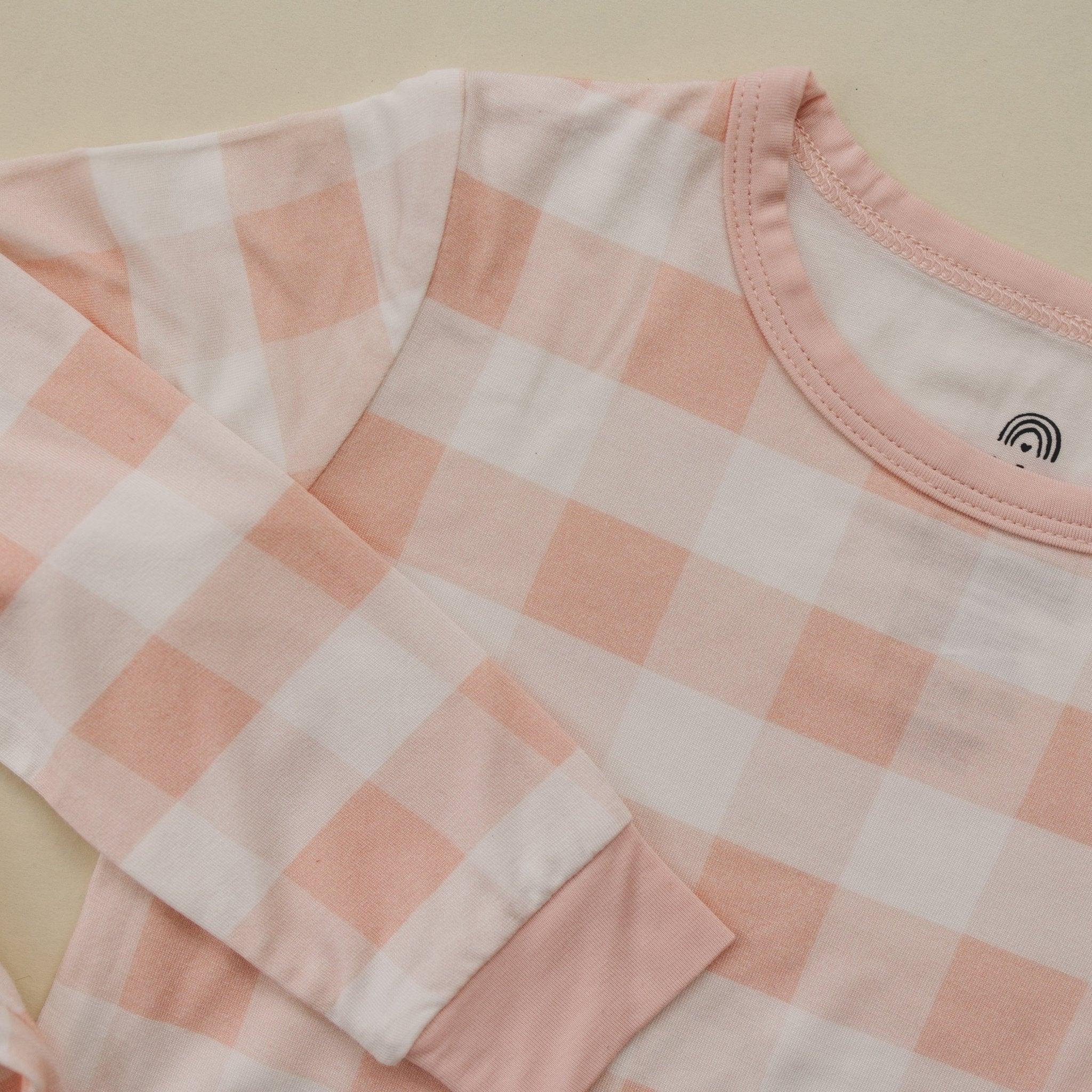 Pink Gingham 2pc Bamboo Pajamas - BIG FRENCHIES