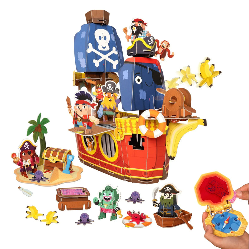Banana-Rama Pirate Ship: Plucky Pirates Buildable Playset - BIG FRENCHIES