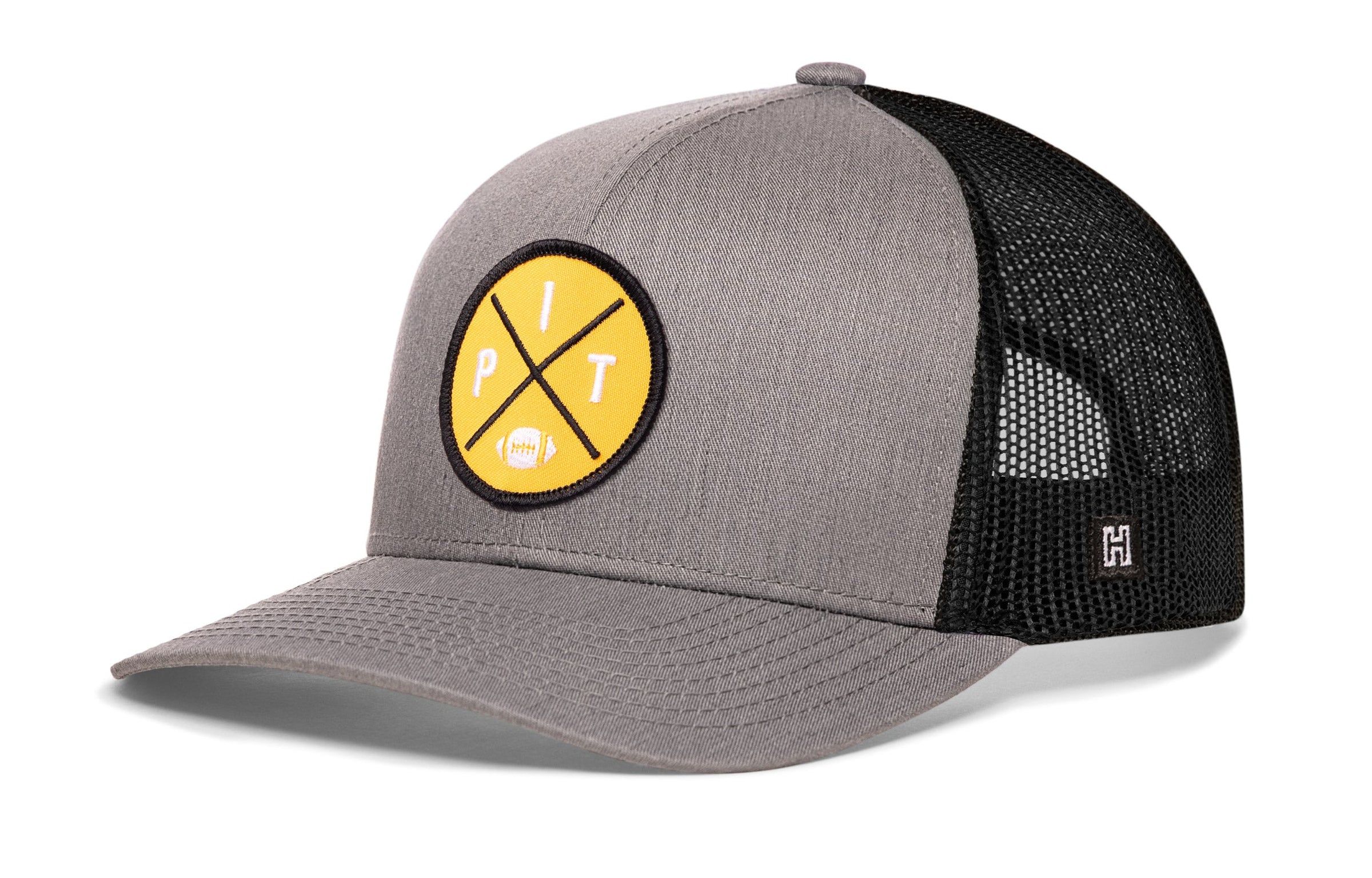 Pittsburgh Football Trucker Hat  |  Yellow PIT X Snapback
