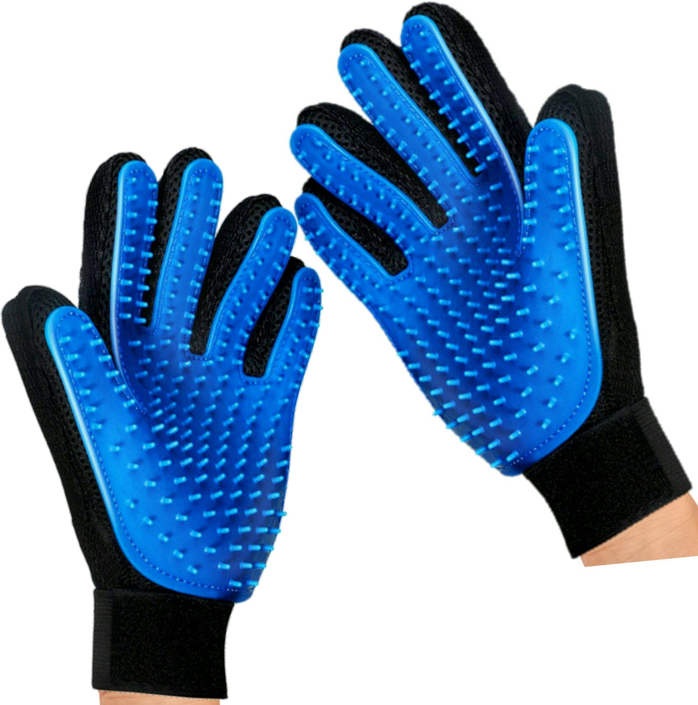 Mr. Peanut's 2 Pak HanD 259 Silicone Pins Pet Grooming Gloves - BIG FRENCHIES