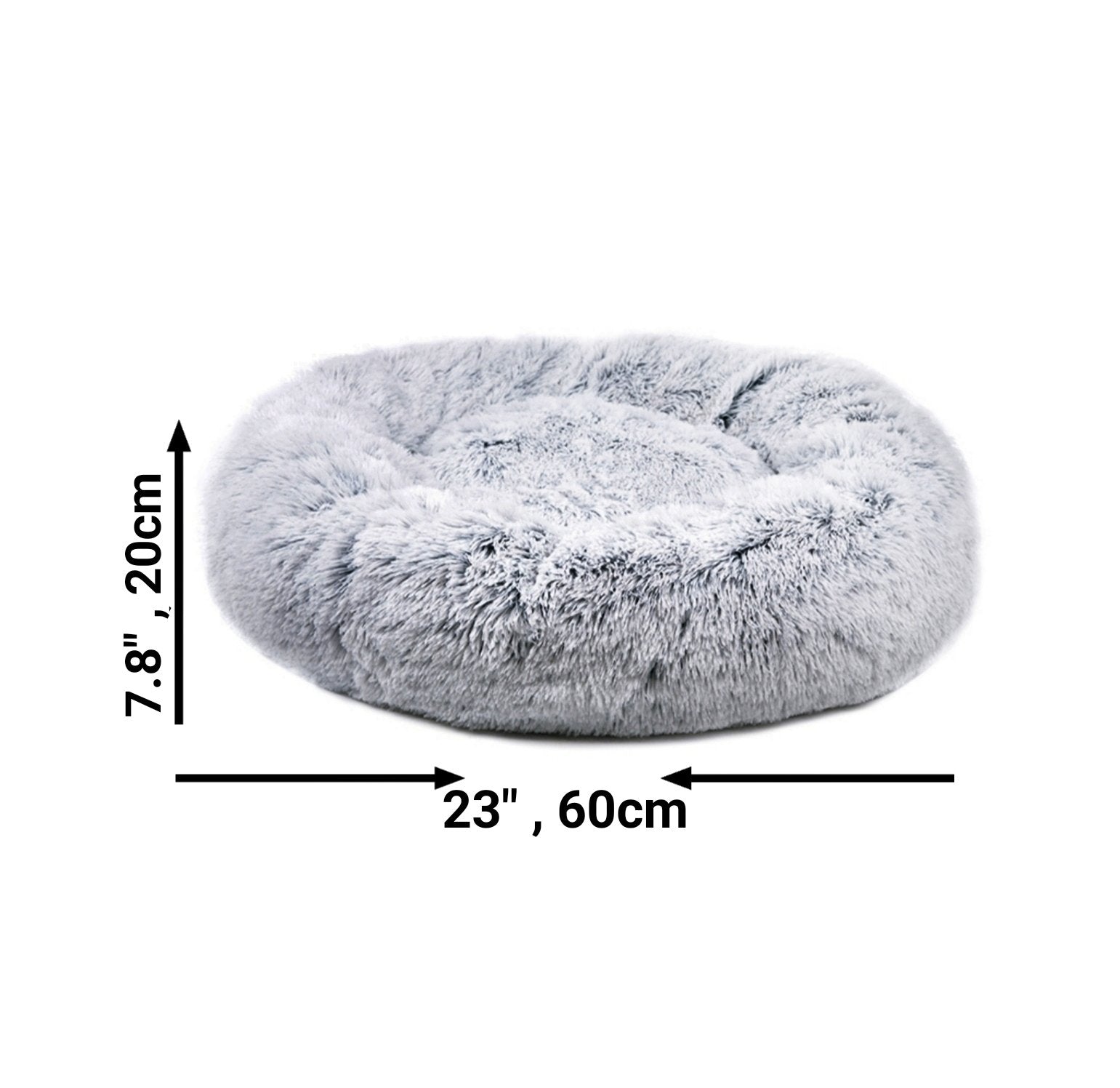 Mr. Peanut's 28" OrthoPlush® Pet Bed - Snowflake White Two Tone - BIG FRENCHIES