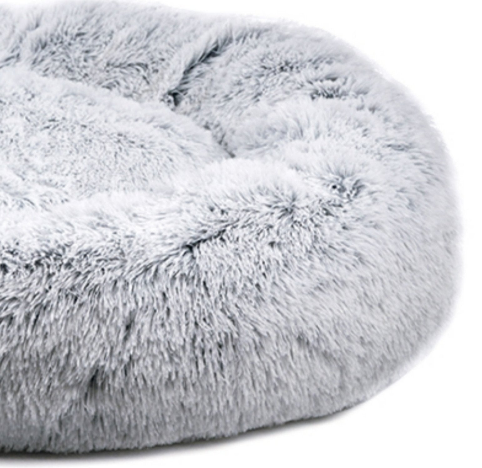 Mr. Peanut's 28" OrthoPlush® Pet Bed - Snowflake White Two Tone - BIG FRENCHIES