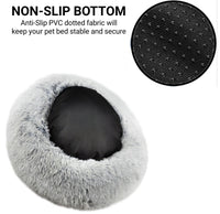 Mr. Peanut's 28" OrthoPlush® Pet Bed - Snowflake White Two Tone - BIG FRENCHIES