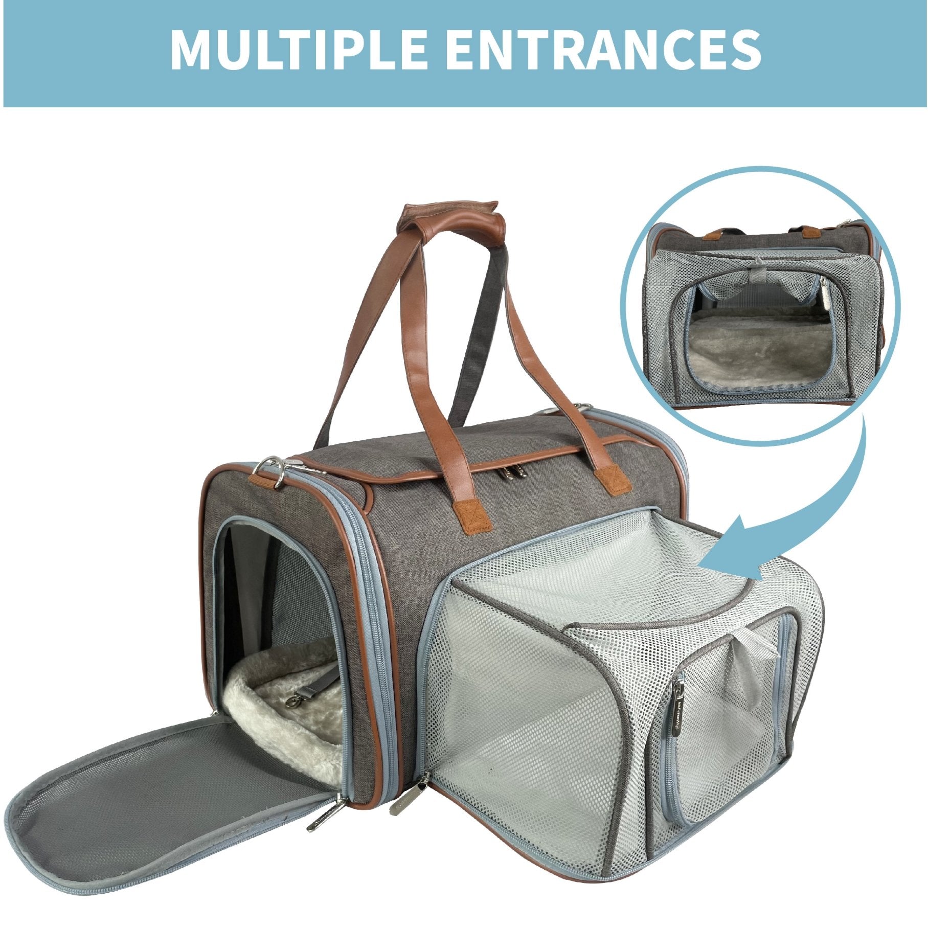 Mr. Peanut's Gold Series Big Apple XL Expandable Pet Carrier V3.0 - BIG FRENCHIES