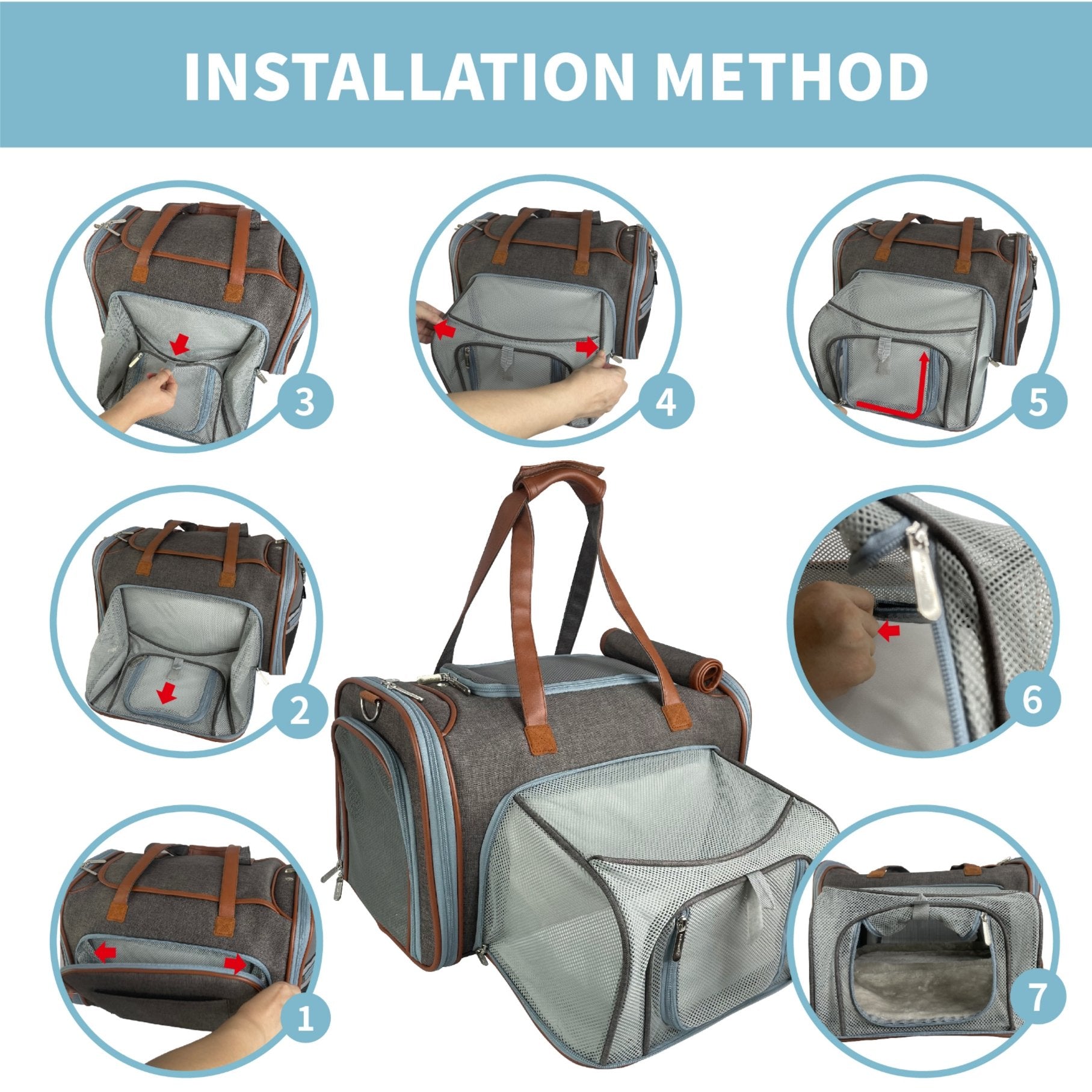 Mr. Peanut's Gold Series Big Apple XL Expandable Pet Carrier V3.0 - BIG FRENCHIES