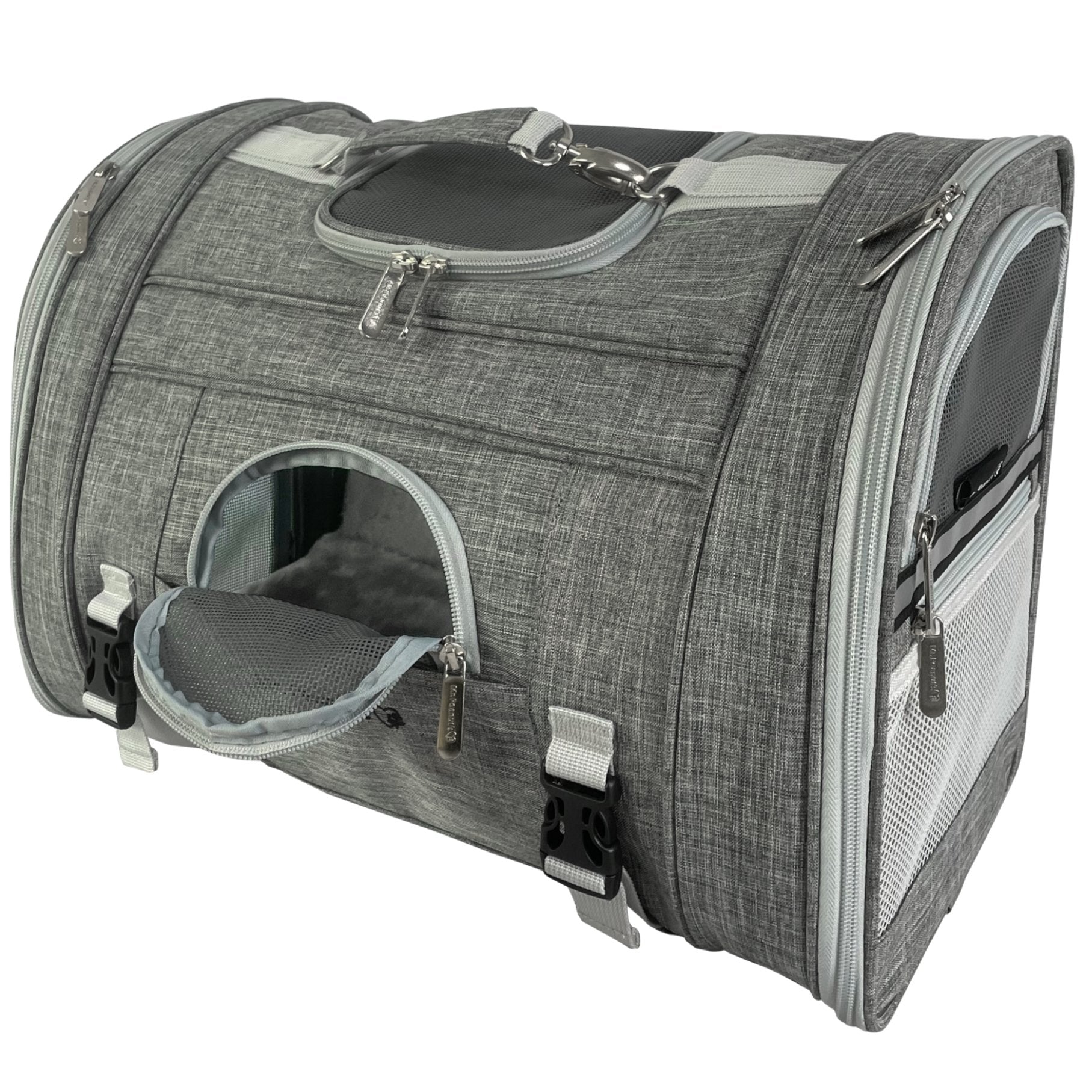 Mr. Peanut's Monterey Series Airline Compliant Horizontal Backpack Pet Carrier - BIG FRENCHIES