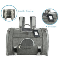 Mr. Peanut's Monterey Series Airline Compliant Horizontal Backpack Pet Carrier - BIG FRENCHIES