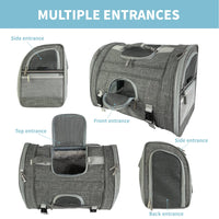Mr. Peanut's Monterey Series Airline Compliant Horizontal Backpack Pet Carrier - BIG FRENCHIES