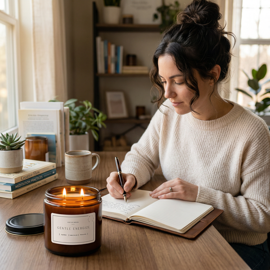 Gentle Energize - 12oz Sweet Orange and Peppermint Aromatherapy Candle