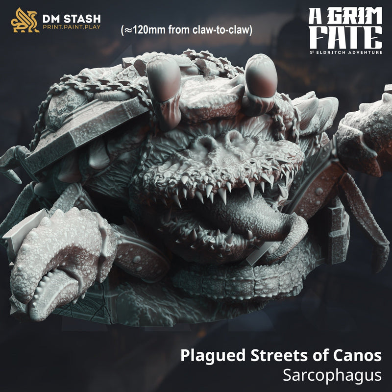 Plagued Streets of Canos: Sarcophagus Mimic-3D Printed Miniatures-BIG FRENCHIES-All Systems Go Games