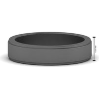 Simple Flat Wedding Band 4MM