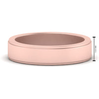 Simple Flat Wedding Band 4MM