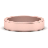 Simple Flat Wedding Band 4MM