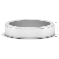Simple Flat Wedding Band 4MM