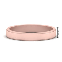 Simple Flat Wedding Band 4MM
