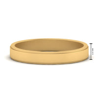 Simple Flat Wedding Band 4MM