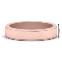 Simple Flat Wedding Band 4MM