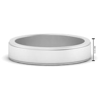Simple Flat Wedding Band 4MM