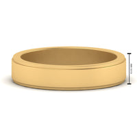 Simple Flat Wedding Band 4MM