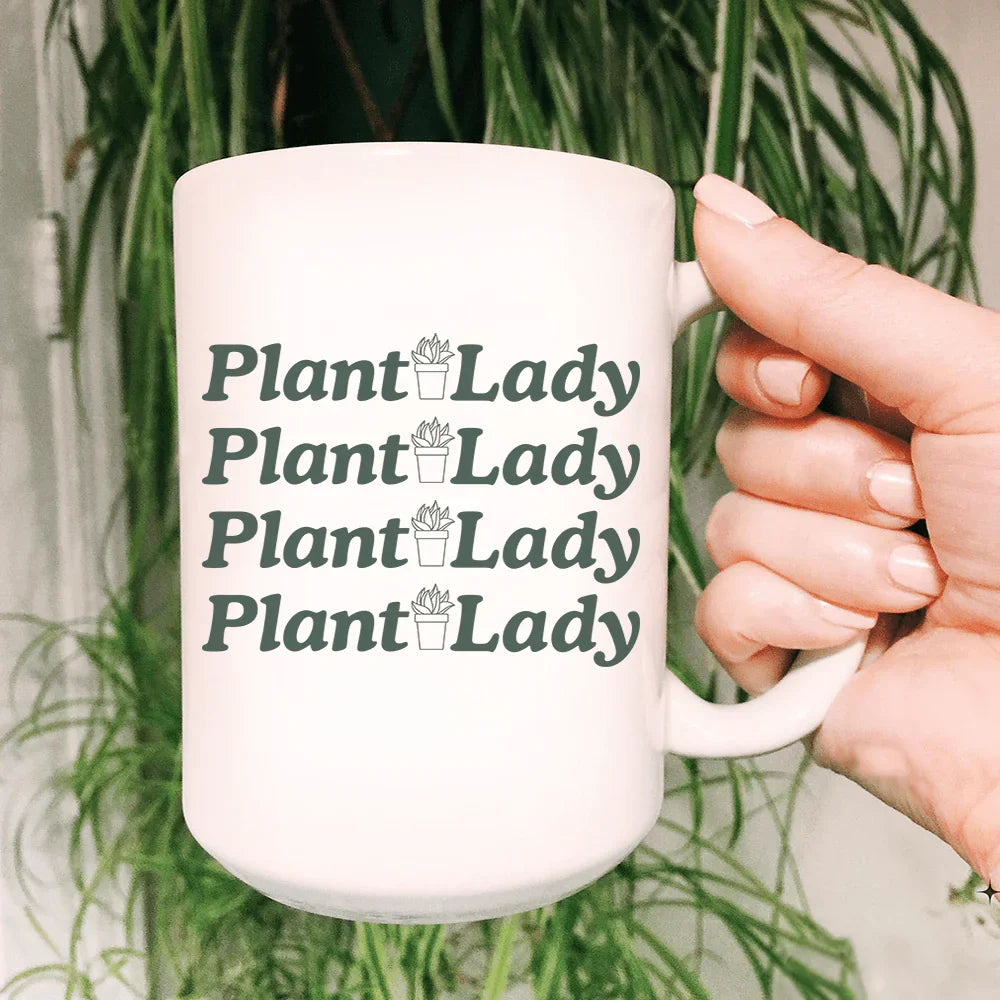Plant Lady Ceramic Mug 15 oz - BIG FRENCHIES