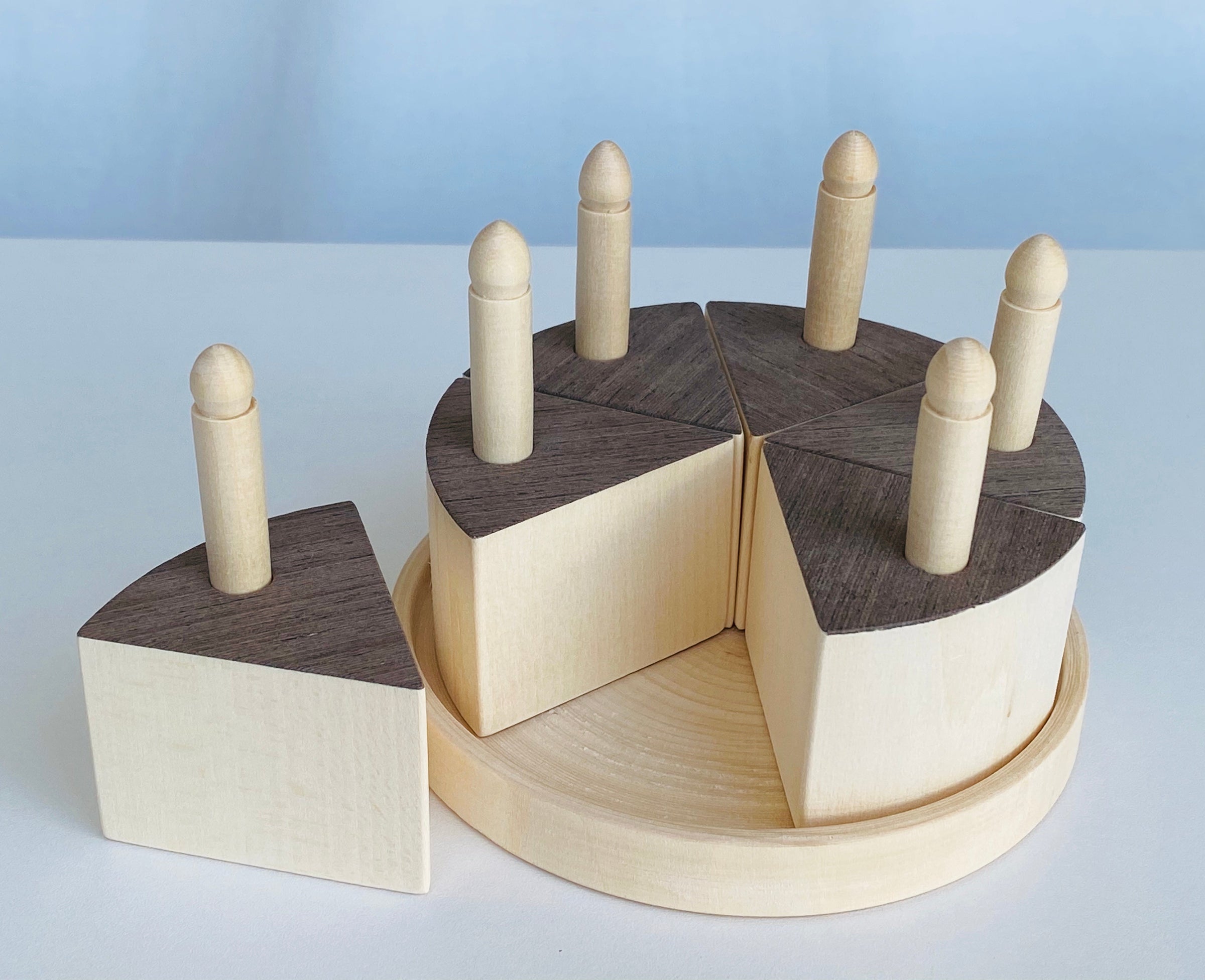 Toy Birthday Cake with Candles