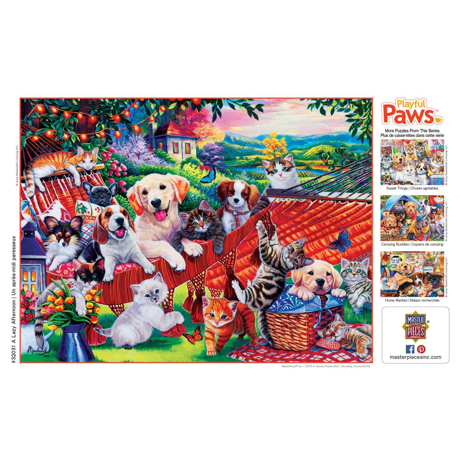 Playful Paws A Lazy Afternoon 300 Piece Puzzle | Masterpieces Puzzles - BIG FRENCHIES