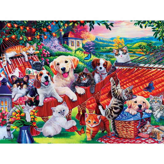 Playful Paws A Lazy Afternoon 300 Piece Puzzle | Masterpieces Puzzles - BIG FRENCHIES